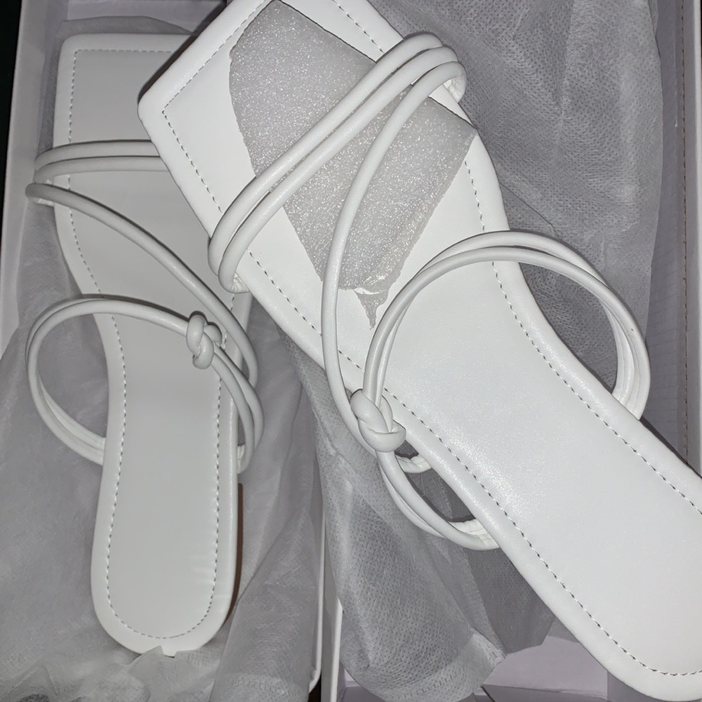 Selling these beautiful white sandals from SHEIN